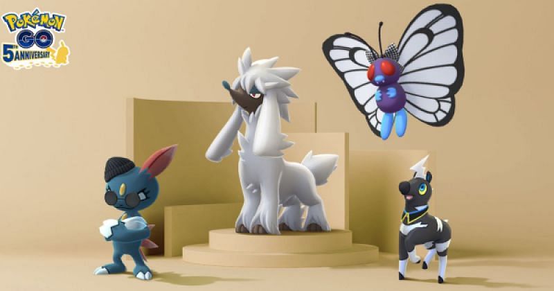 Other costumed Pokemon will be appearing during Fashion Week, including Blitzle, Sneasel, and Butterfree (Image via Niantic)