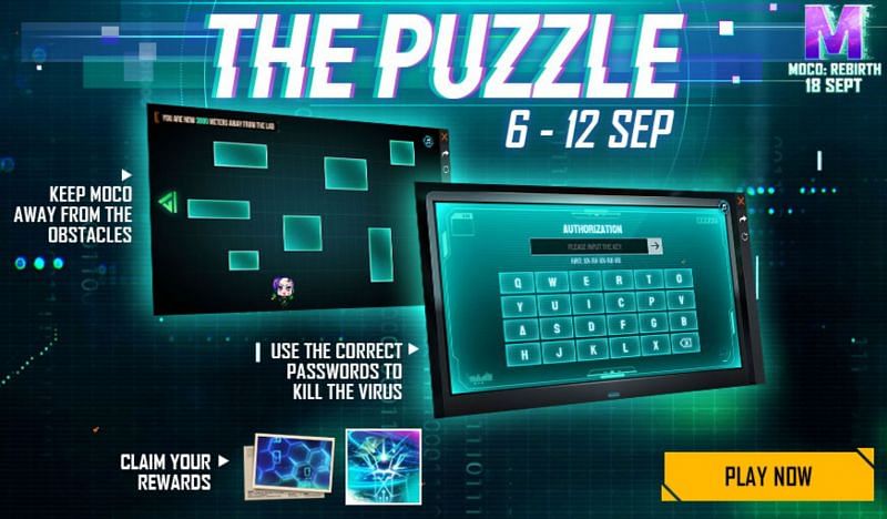 The Puzzle event will be available until 12 September (Image via Free Fire)