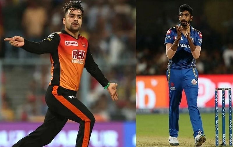 Rashid Khan and Jasprit Bumrah. Pics: IPLT20.COM