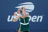 Anastasia Pavlyuchenkova in action at the 2021 US Open