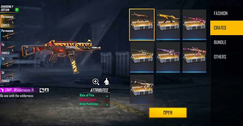 1x Wilderness Hunter Weapon Loot Crate is the reward (Image via Free Fire)