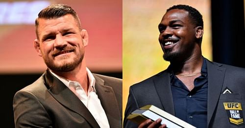 Michael Bisping (left); Jon Jones (right)