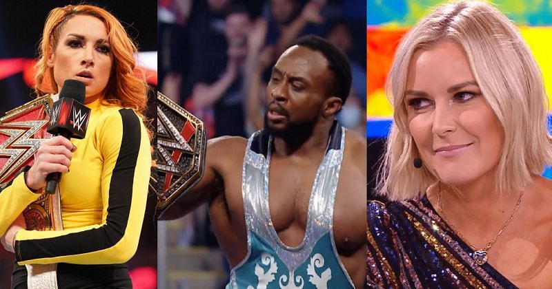 Becky Lynch, Big E, and Renee Paquette