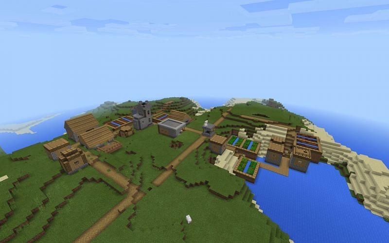 Minecraft village seed (Image via Minecraft)