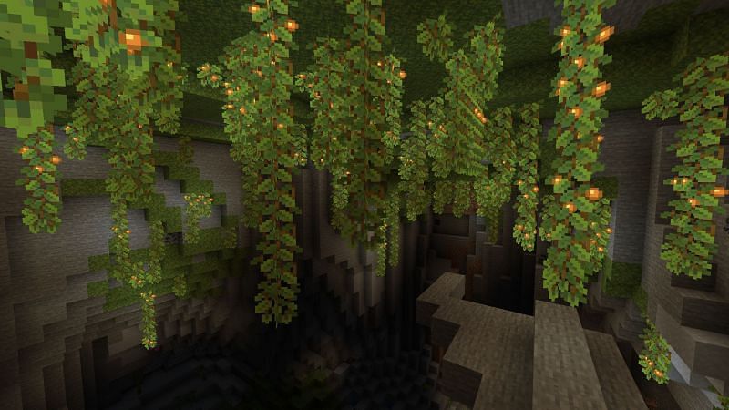 Lush caves biome (Image via Minecraft)