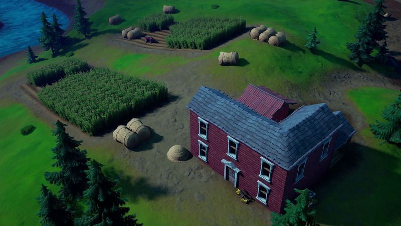 Steel Farm is located to the northeast of Corny Crops and the east of Pizza Pit. (Image via Epic Games)