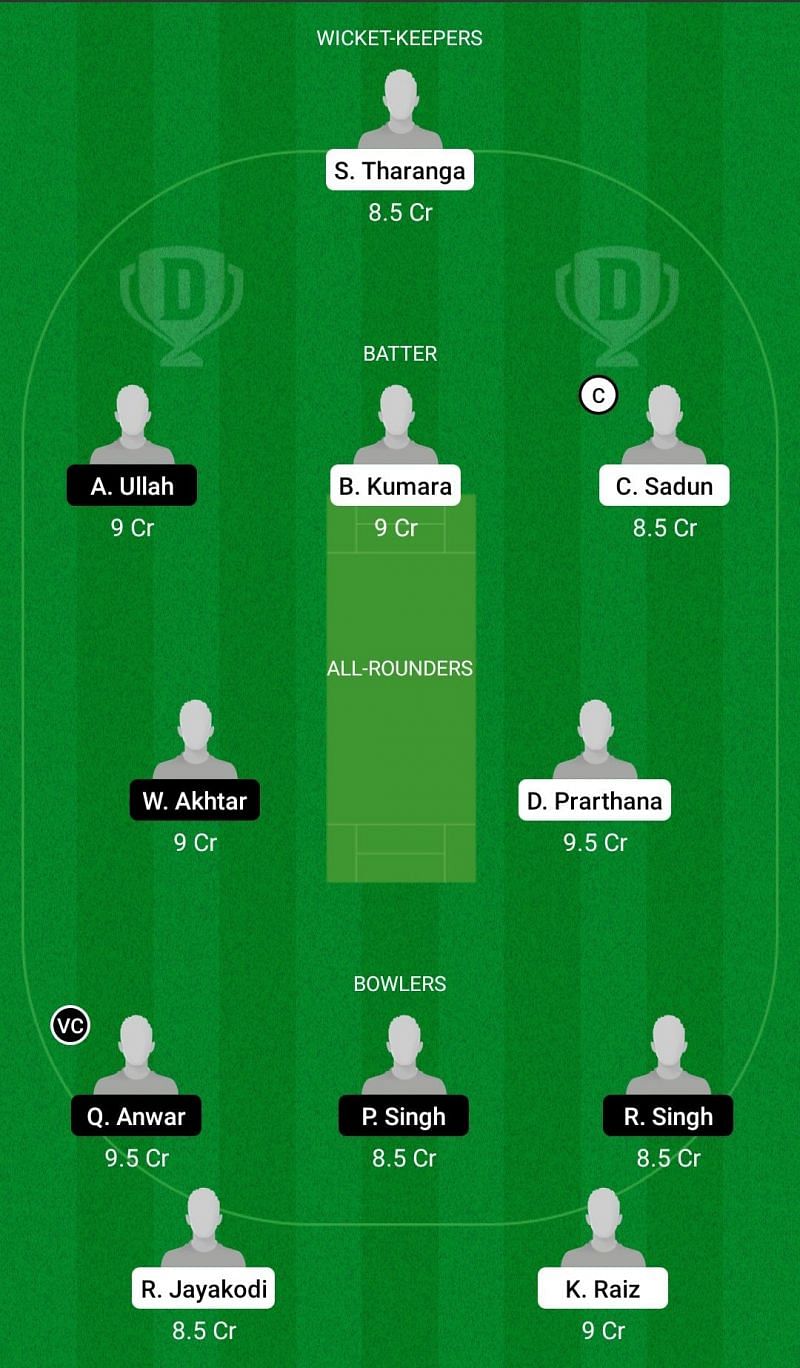 SLL vs BCP Dream11 Team - 2