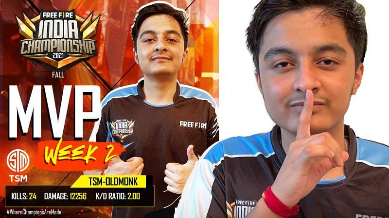 Old Monk averaged nearly 1000 damage per match at the ongoing Free Fire India Championship Week 2