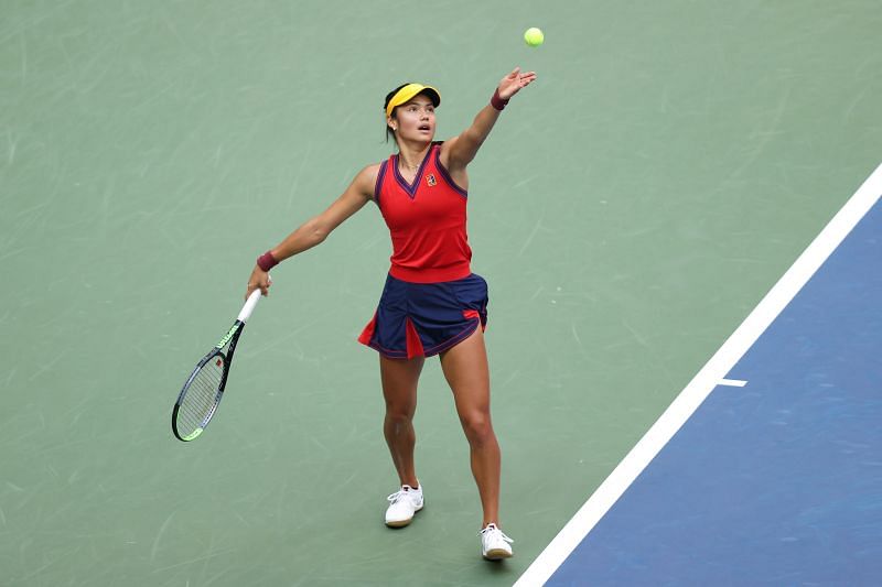 Emma Raducanu struck two aces and as many double faults