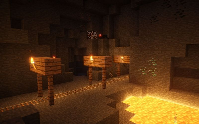 An image of a mineshaft in Minecraft. (Image via Mojang).