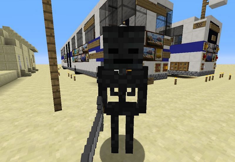 Lethal wither skeleton mob (Image via Minecraft)