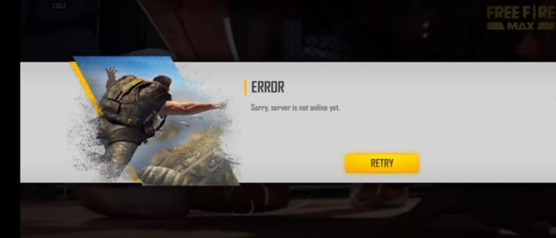 Free Fire Max error message (Image via Naresh Gaming; YouTube)