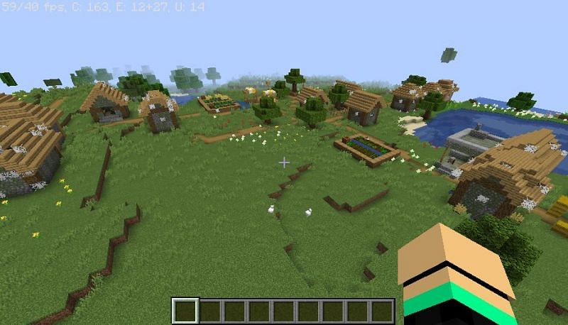 Village near spawn (Image via Minecraft)