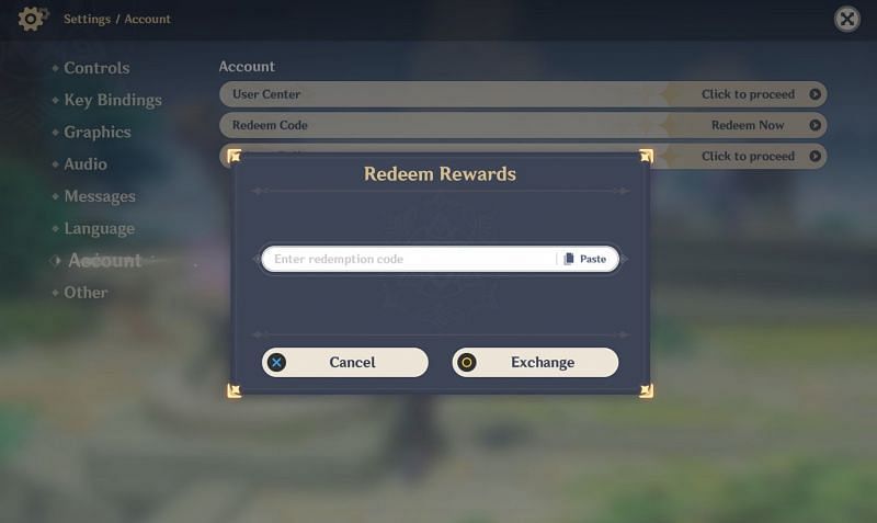 Genshin Impact players redeem their codes here (Image via Genshin Impact)
