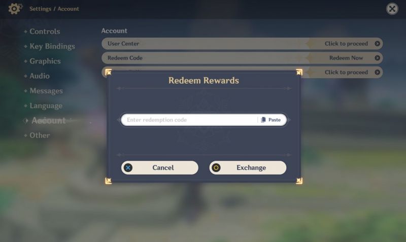 Genshin Impact players redeem their codes here (Image via Genshin Impact)