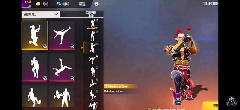 Flowers of Love emote in Free Fire (Image via Free Fire)