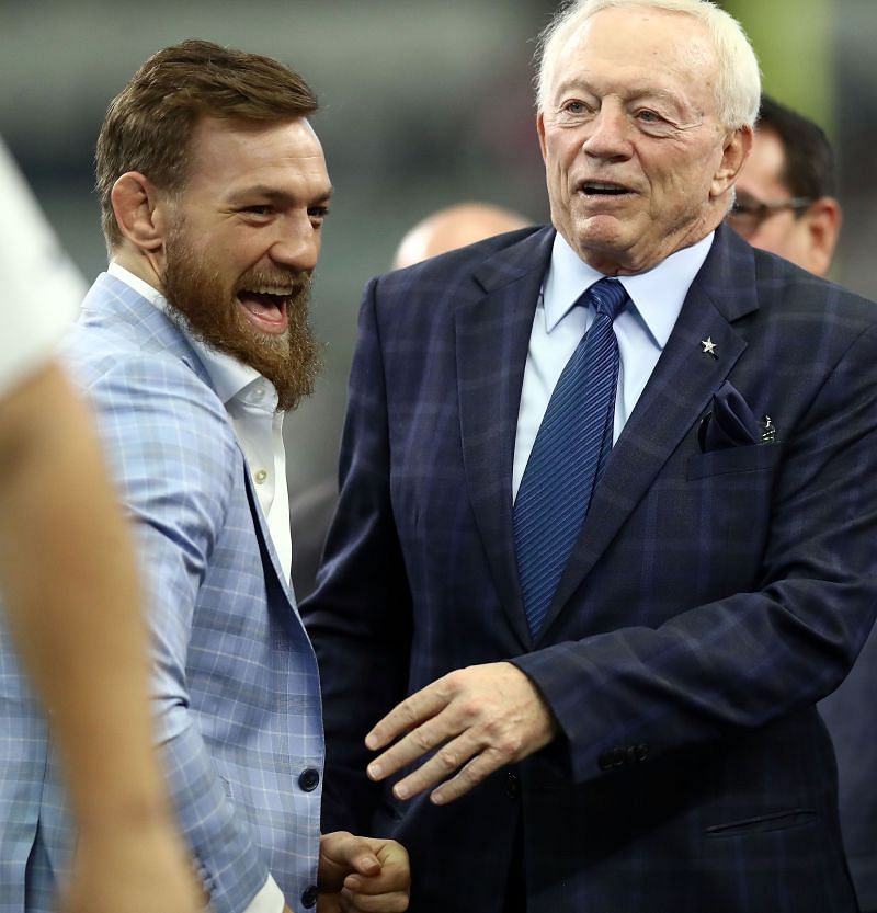 Conor McGregor with Dallas Cowboys owner Jerry Jones