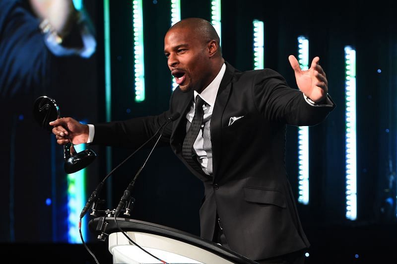 Osi Umenyiora at the BT Sport Industry Awards 2016