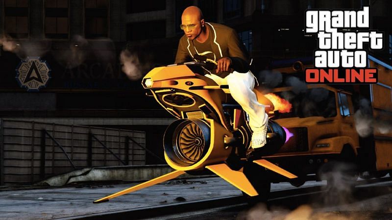 The Oppressor Mk II looks strange for a motorcycle, yet its versatility is unmatched (Image via Rockstar Games)