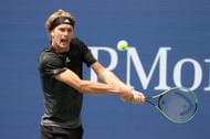 Alexander Zverev in action at the 2021 US Open