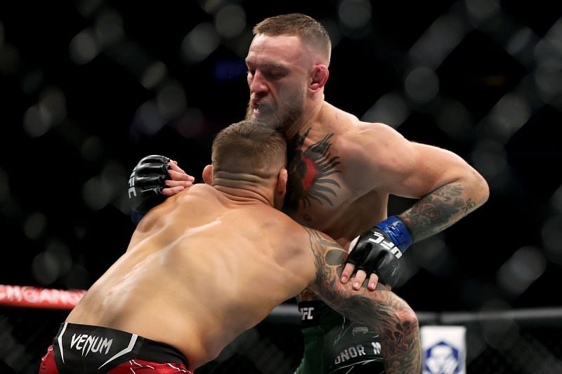 Conor McGregor&#039;s attempted guillotine choke on Dustin Poirier failed to have its desired result.