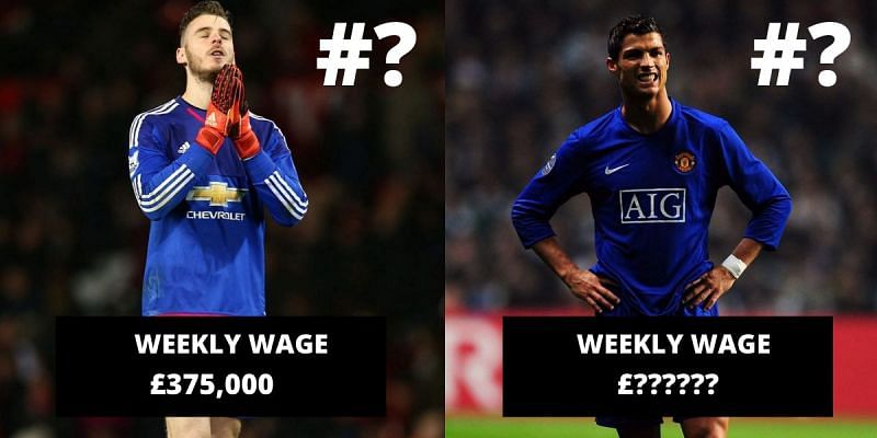 De Gea and Ronaldo are among the highest-earners at United but they don&#039;t top this list