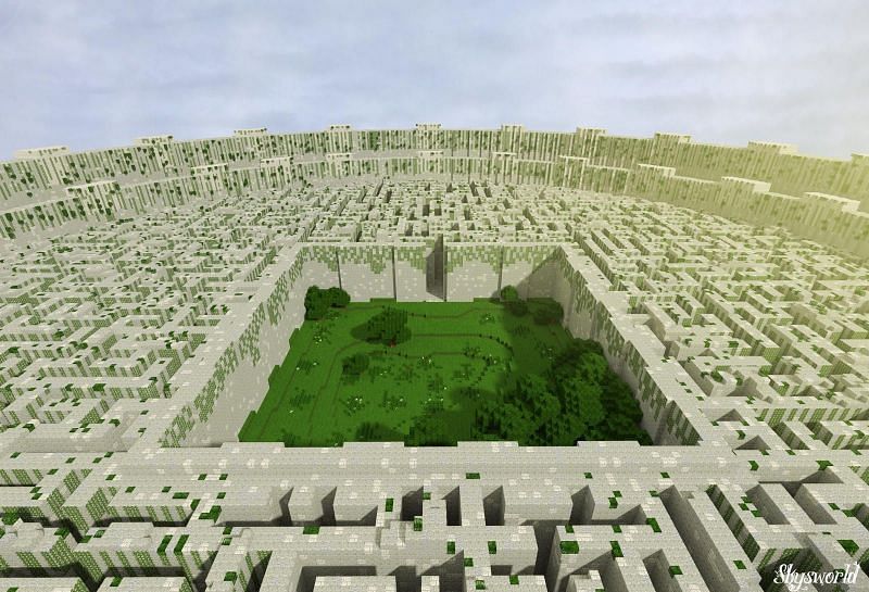 Minecraft maze servers require problem solving skills to overcome (Image via DeviantArt, skysworld)