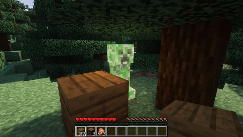 Block an exploding creeper (Image via Minecraft)