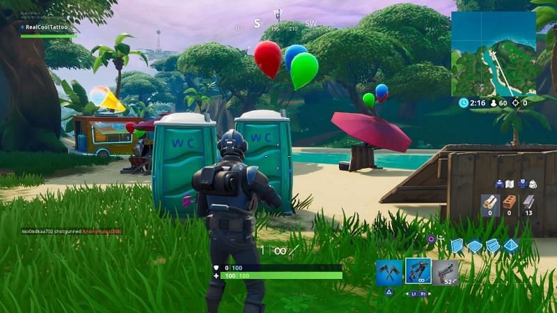 Fortnite balloon decorations will be spawning all over the island. Image via Epic Games