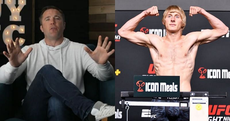 Chael Sonnen (left) gives his opinion on new UFC lightweight fighter Paddy Pimblett (right)