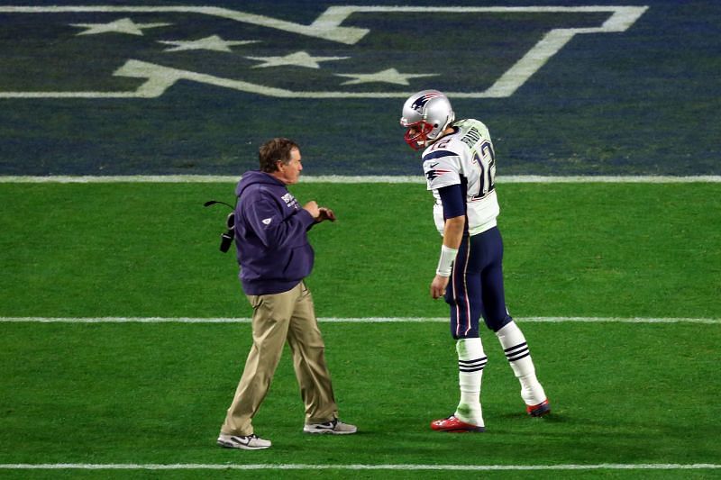 Patriots legends Tom Brady and Bill Belichick 