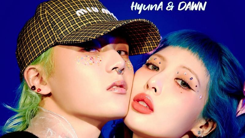 HyunA and DAWN Album cover for 1+1=1 (Image via Twitter)