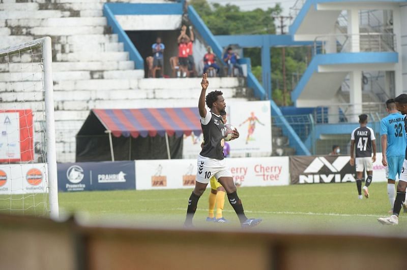 Marcus Joseph scored two goals for Mohammedan SC against CRPF. (Image: Durand Cup)