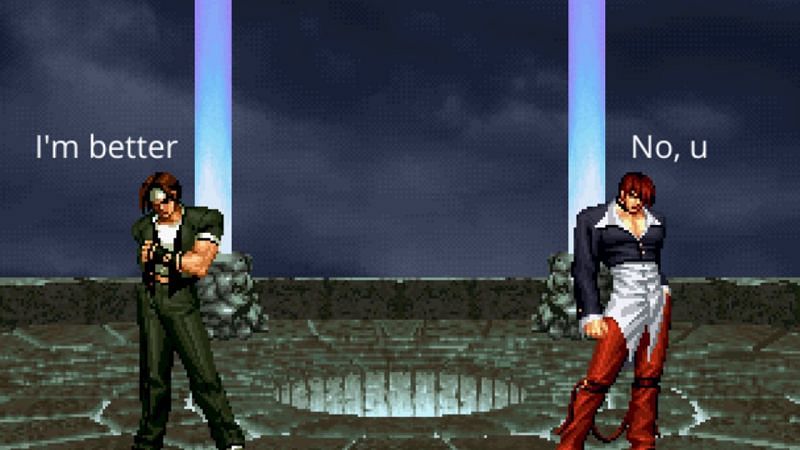 Only time can tell who is the stronger one among Kyo and Iori