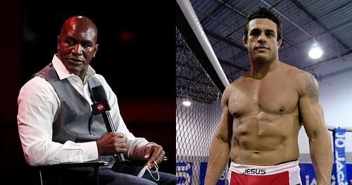 Legendary boxer Evander Holyfield (left) and MMA superstar Vitor Belfort (right)