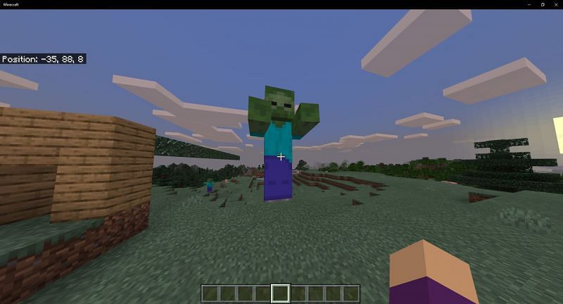 By default, the mob generated by a summon command will be a zombie (Image via Mojang)
