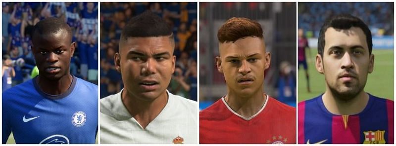  Four of the best 5 CDMs in FIFA 22 (Image via EA Sports)
