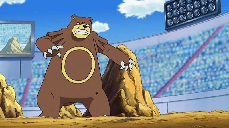 Ursaring as it appears in the anime (Image via The Pokemon Company)