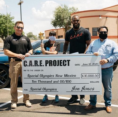 Jon Jones and the C.A.R.E. foundation offering financial aid to Special Olympics New Mexcio [Image Credits- @c.a.r.e.project on Instagram]