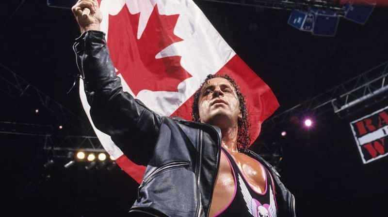 Bret &#039;The Hitman&#039; Hart performing in WWE during the &#039;90s
