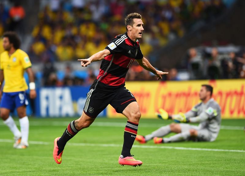 Miroslav Klose in action for Germany.
