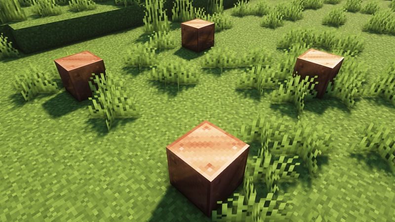 Blocks of copper (Image via Minecraft)