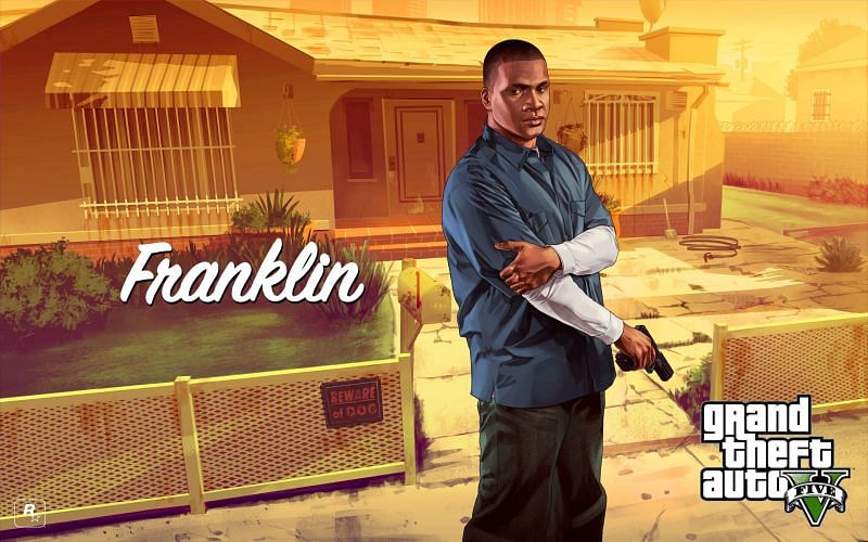 Franklin&#039;s official artwork in GTA 5 (Image via Rockstar Games)