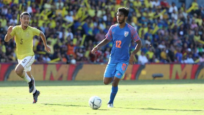Farukh Choudhary recently scored his first international goal (Pic source: goal.com)