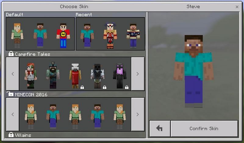 Skins for Minecraft: Bedrock Edition