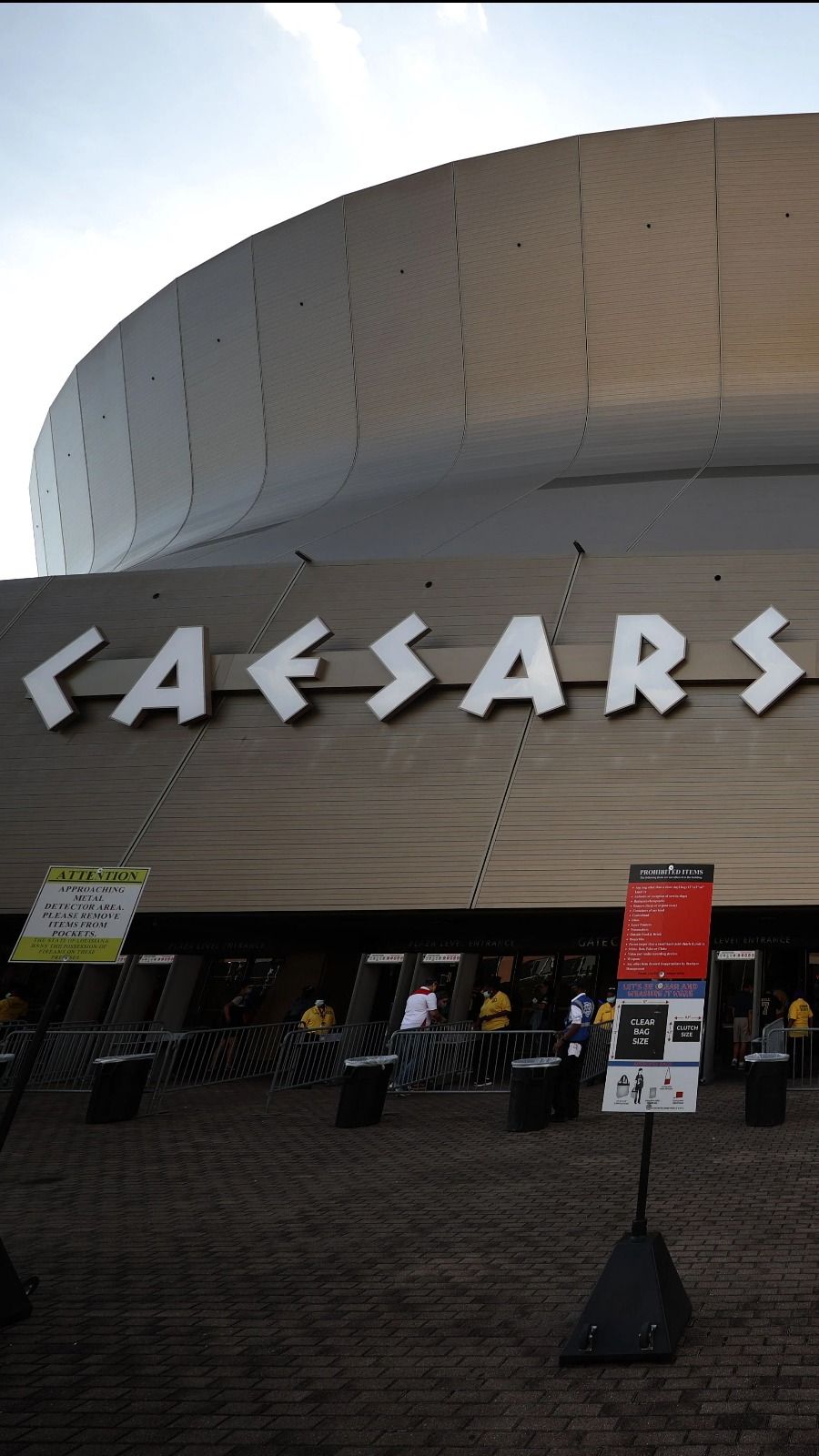 Caesars Superdome roof fire under control, 1 person hurt