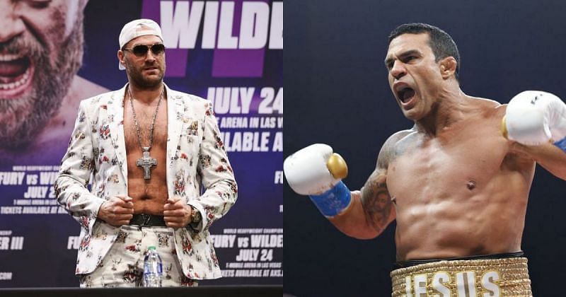 Tyson Fury (left) &amp; Vitor Belfort (right)