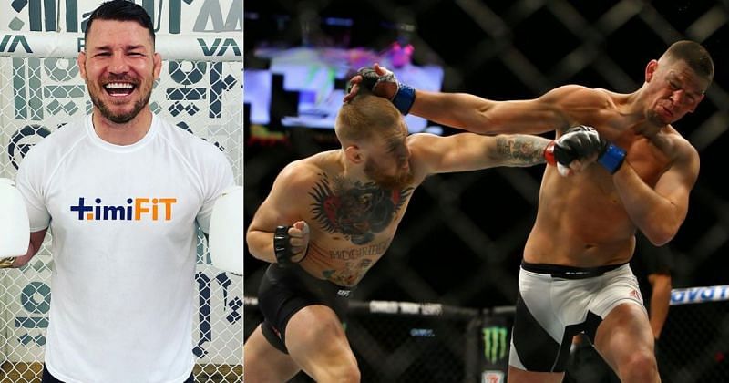 Michael Bisping (left) and UFC 196: Conor McGregor versus Nate Diaz (right) [Image credits: @mikebisping on Instagram]