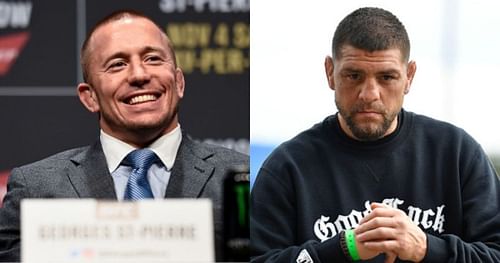 Georges St-Pierre (left); Nick Diaz (right)