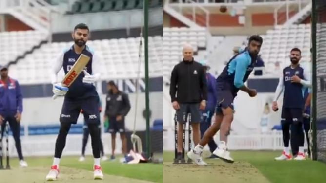 IND vs ENG 2021: [Watch] Virat Kohli spends ample time in the nets, Ravichandran Ashwin bowls in India's final training session before 4th Test